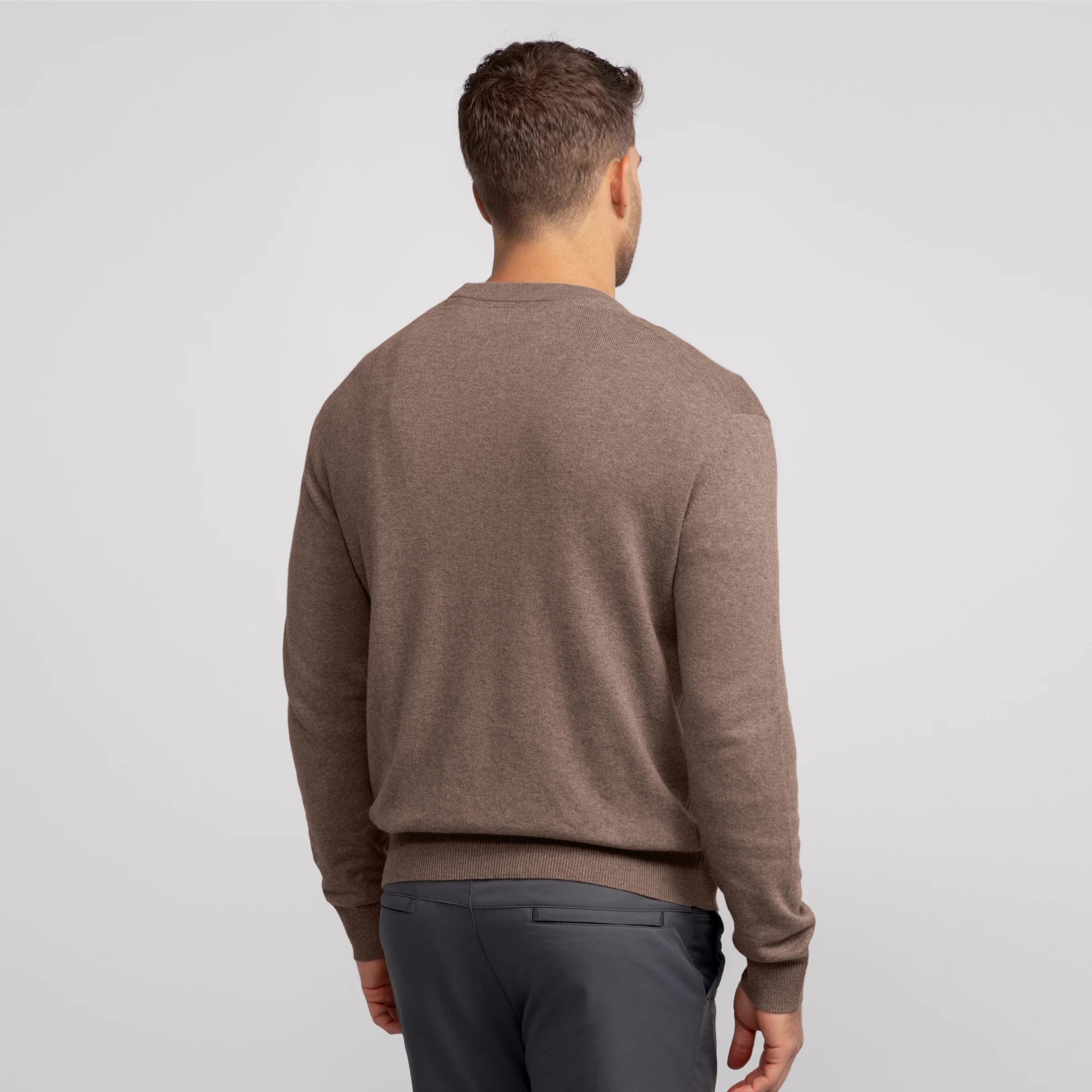 Anytime Crewneck Sweater -- Mocha Heather - Image 3