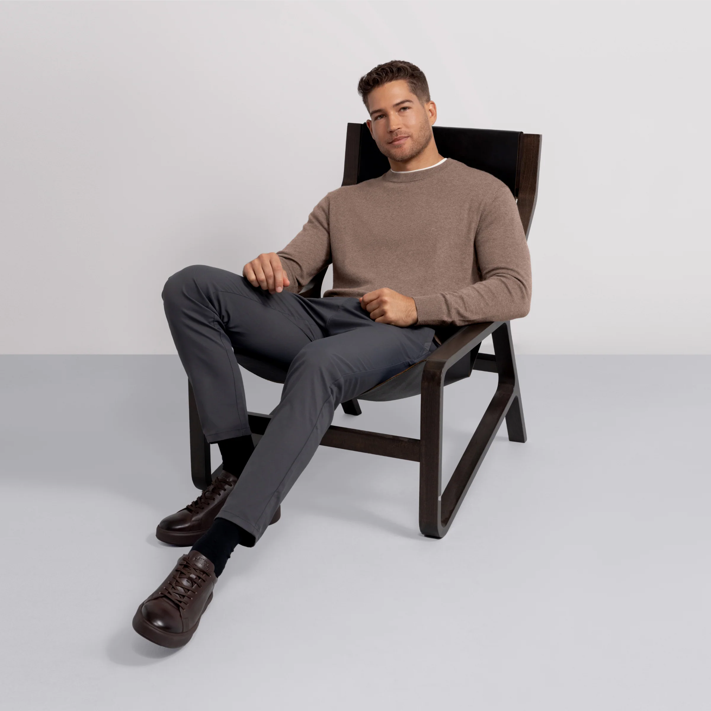 Anytime Crewneck Sweater -- Mocha Heather - Image 5
