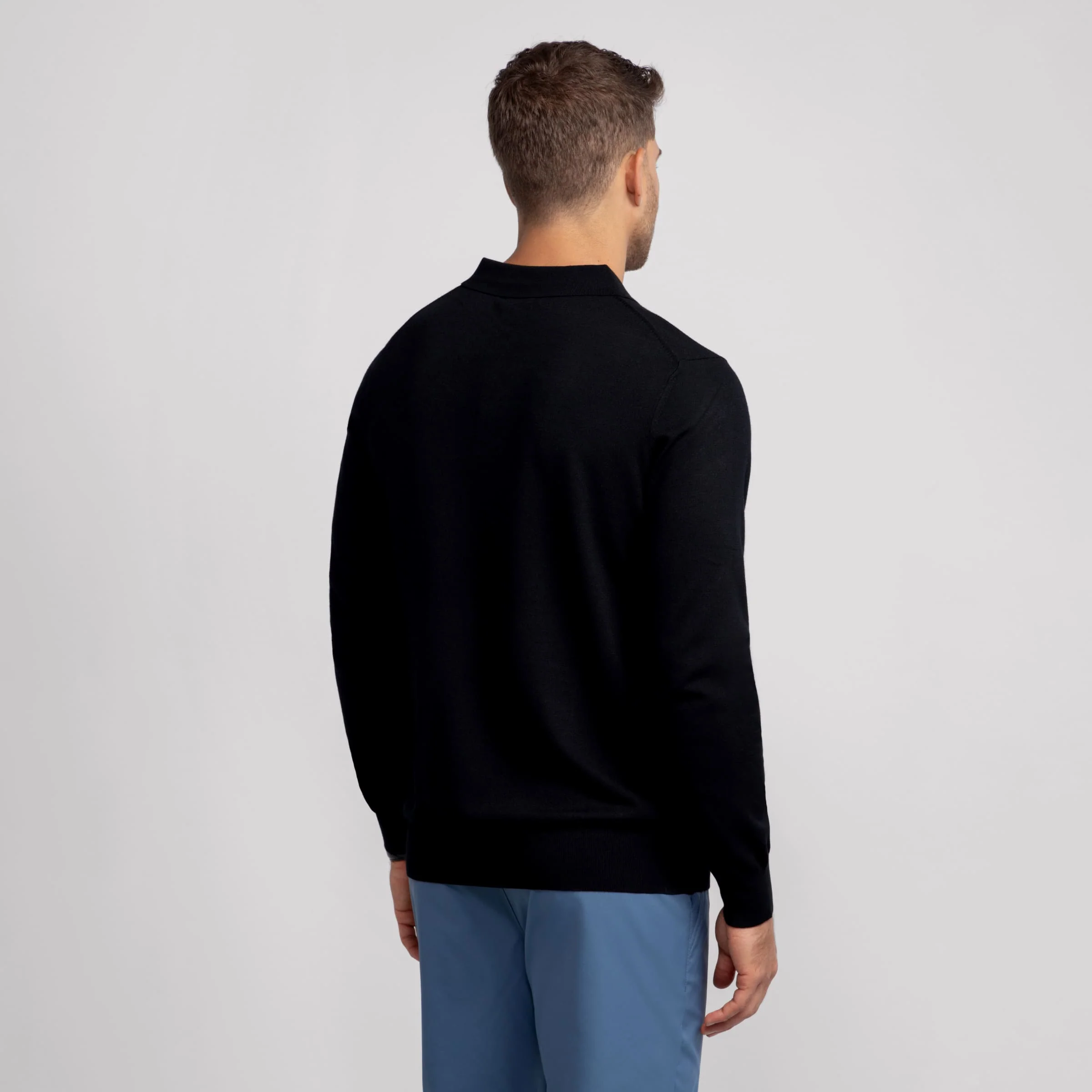Legacy Polo Sweater -- Black - Image 3