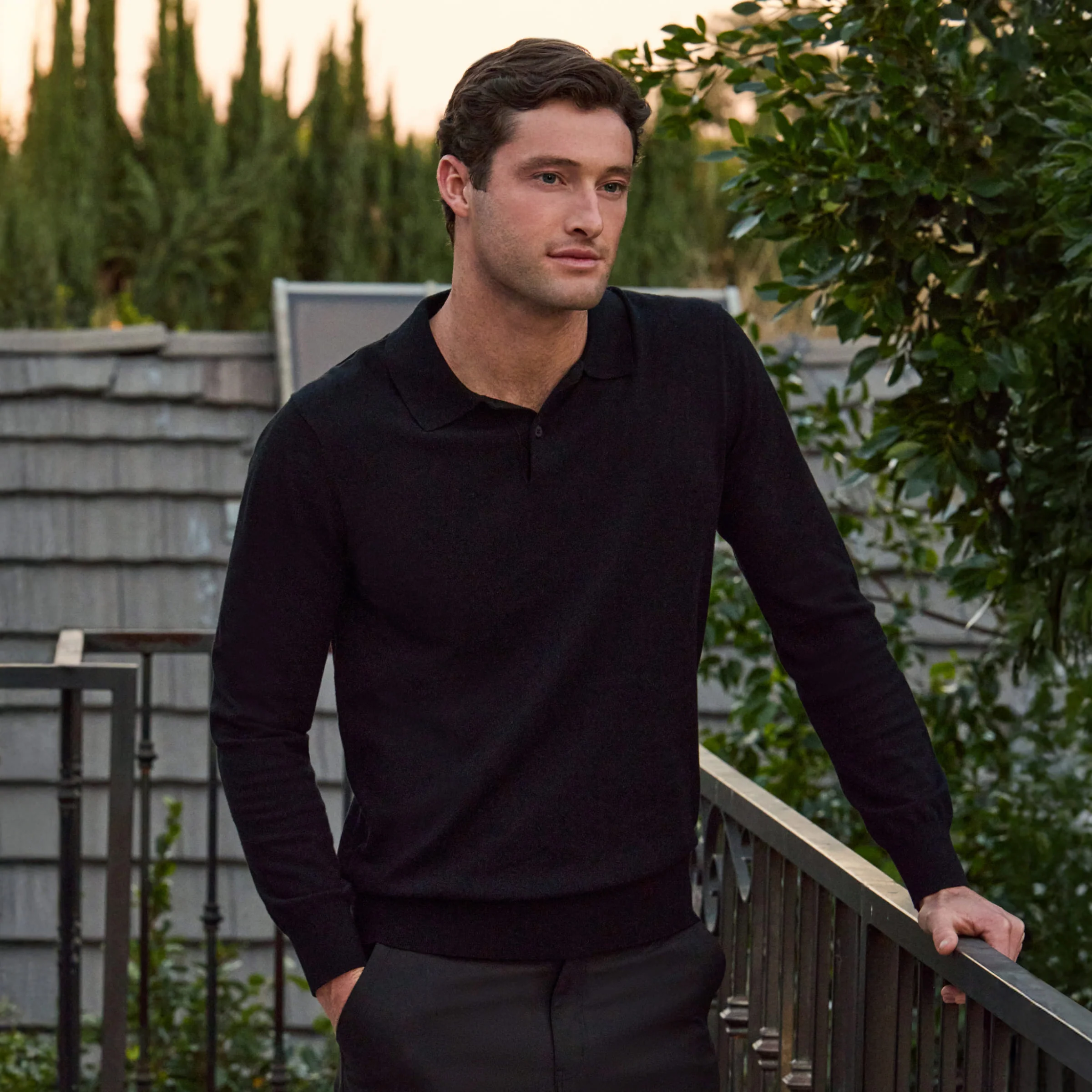 Legacy Polo Sweater -- Black - Image 5