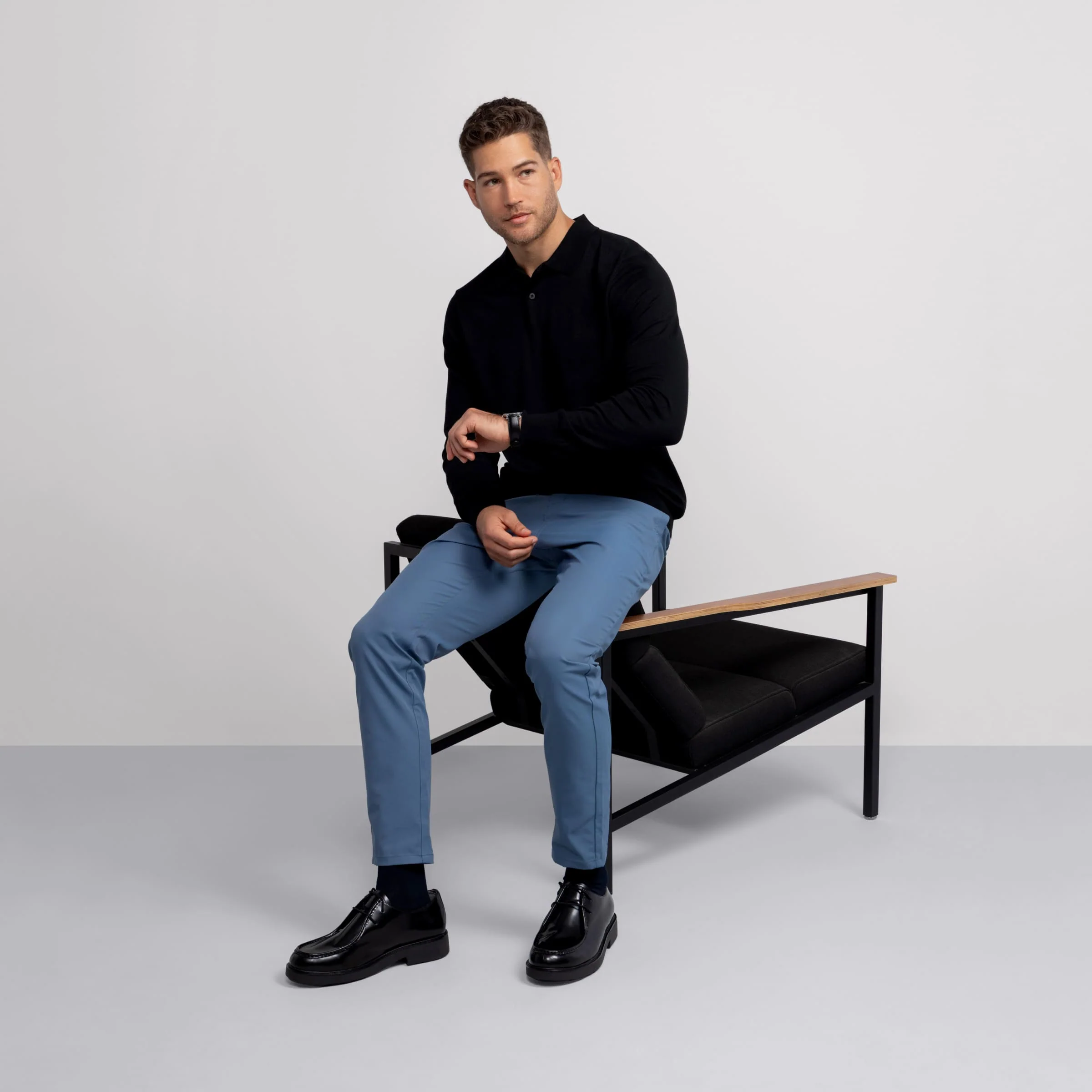Legacy Polo Sweater -- Black - Image 8