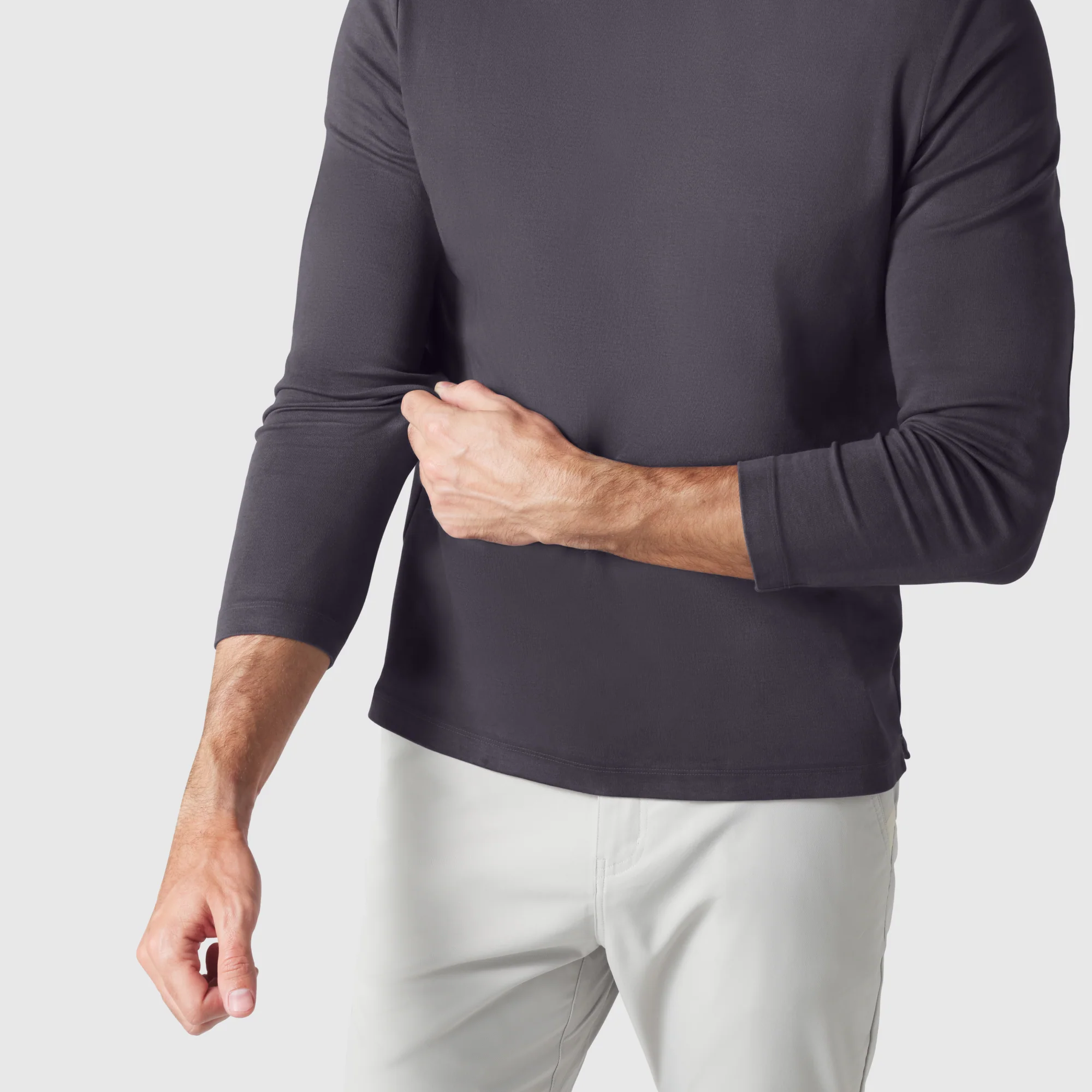 Precision Long Sleeve Tee -- Charcoal Gray - Image 4