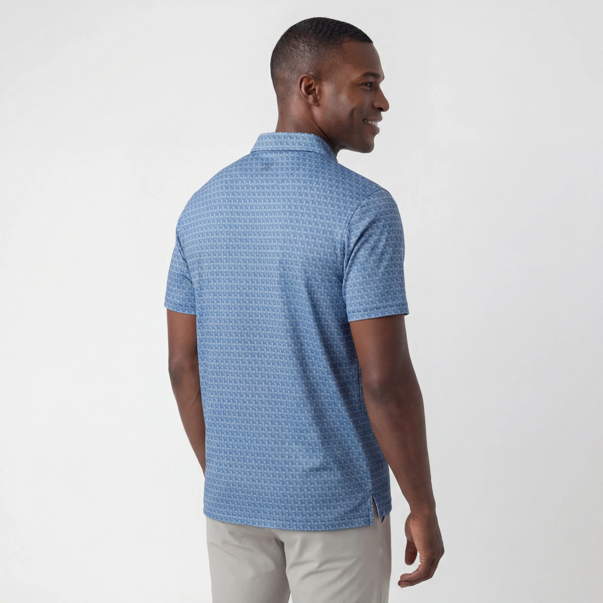Clubhouse Performance Polo -- Bering Sea Gridline - Image 4