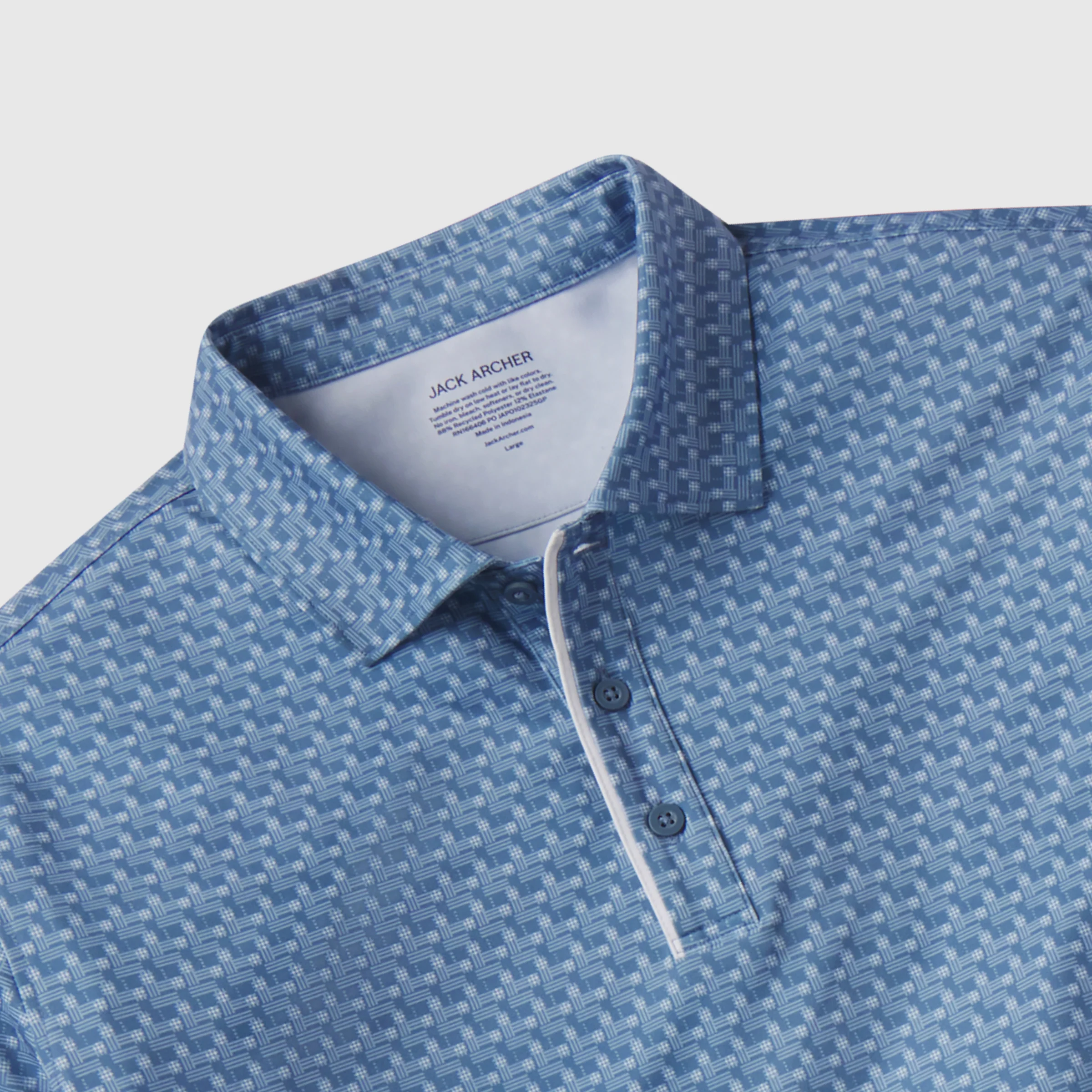 Clubhouse Performance Polo -- Bering Sea Gridline - Image 7