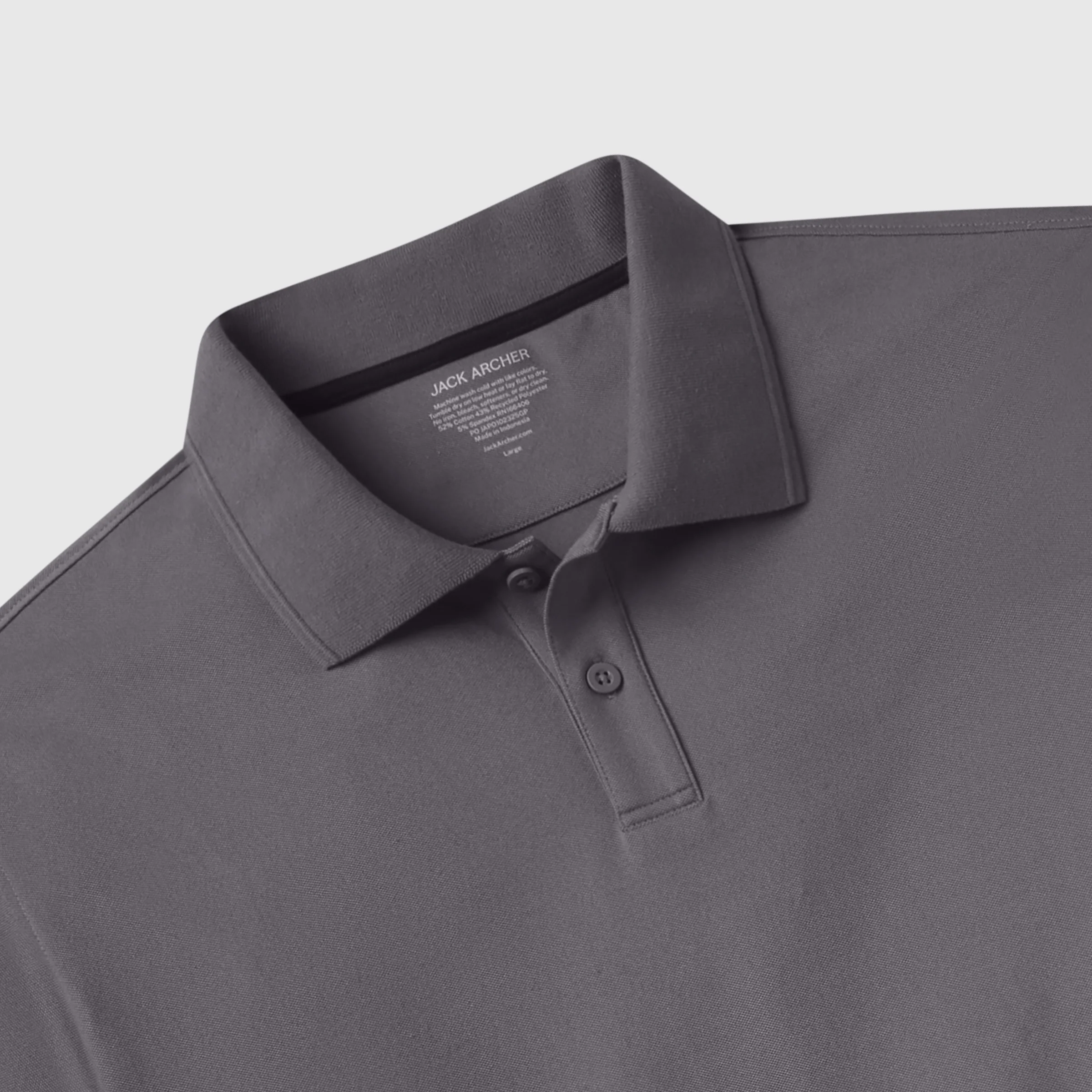 Clubhouse Pique Polo -- Charcoal Gray - Image 9