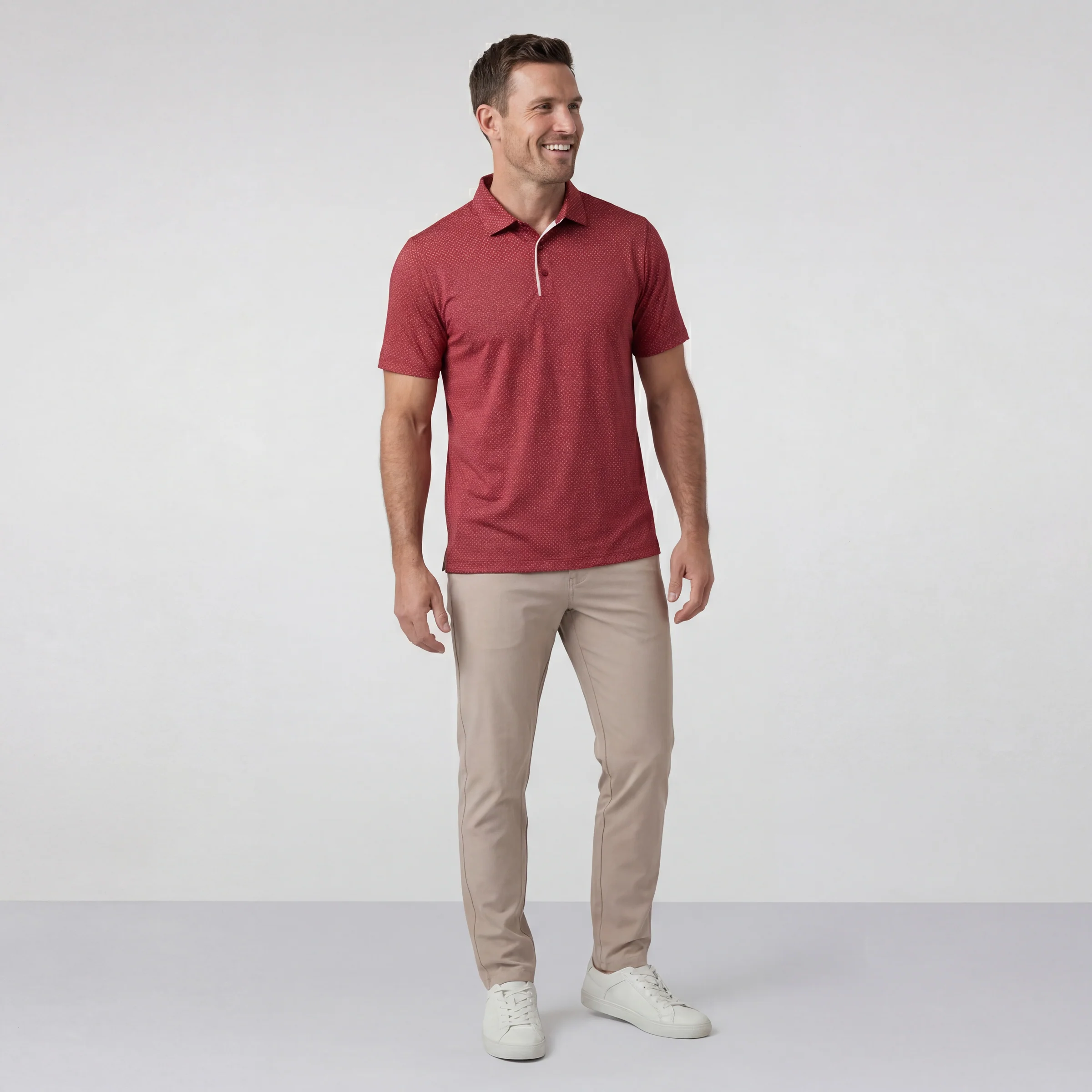 Clubhouse Performance Polo -- Red Brickline - Image 3