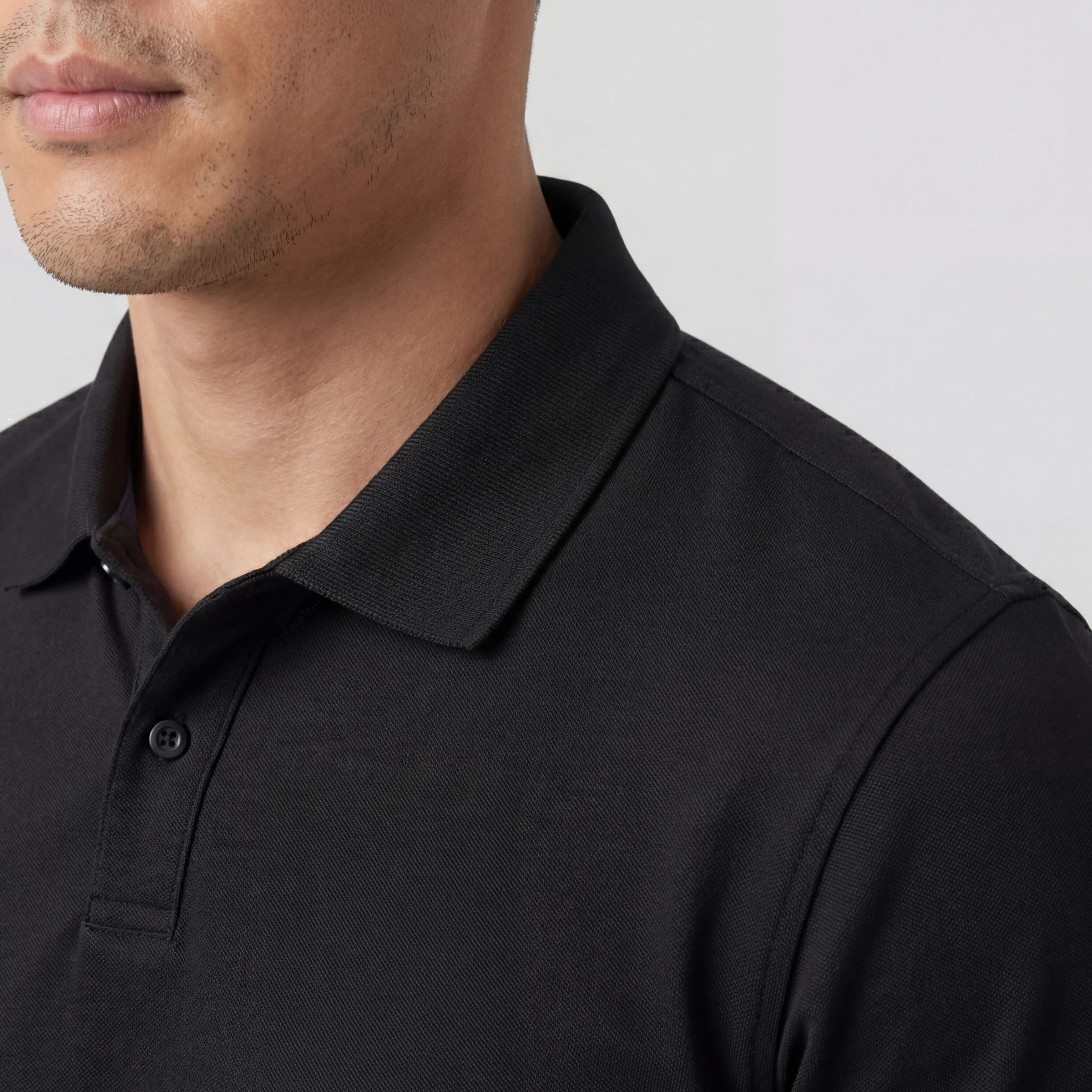 Clubhouse Pique Polo -- True Black - Image 3