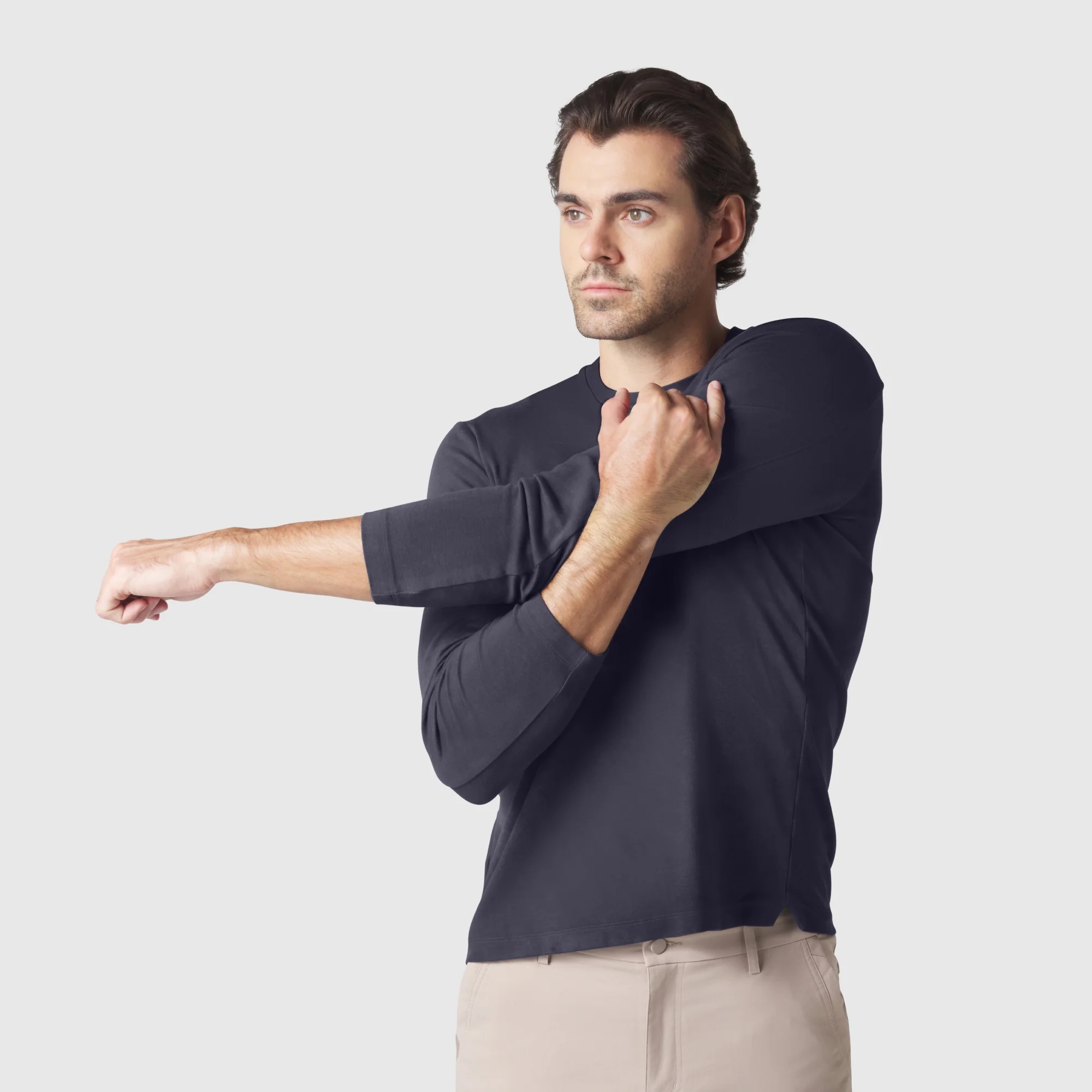 Precision Long Sleeve Tee -- Deep Blue - Image 2