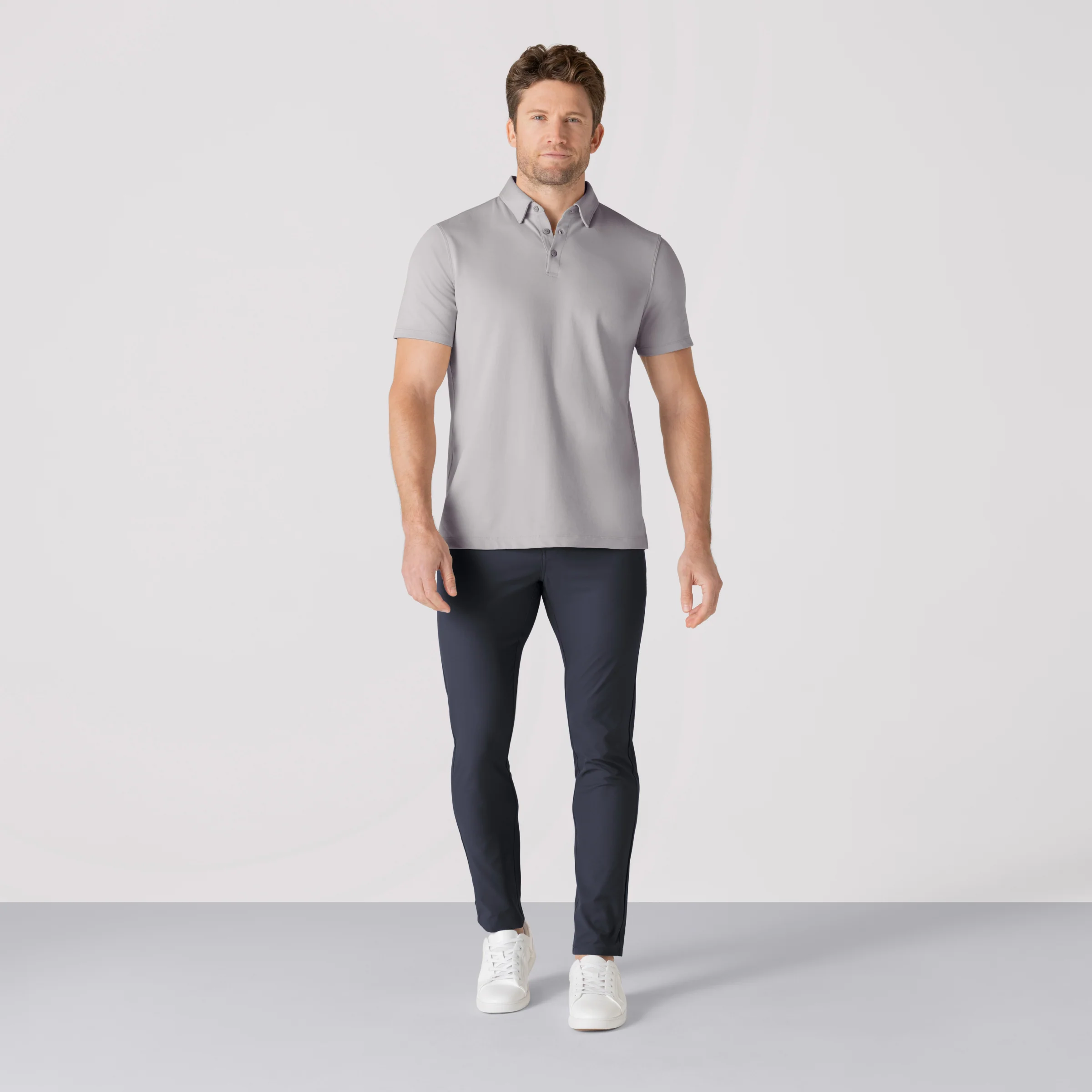 Tech Polo -- Ice Gray - Image 2
