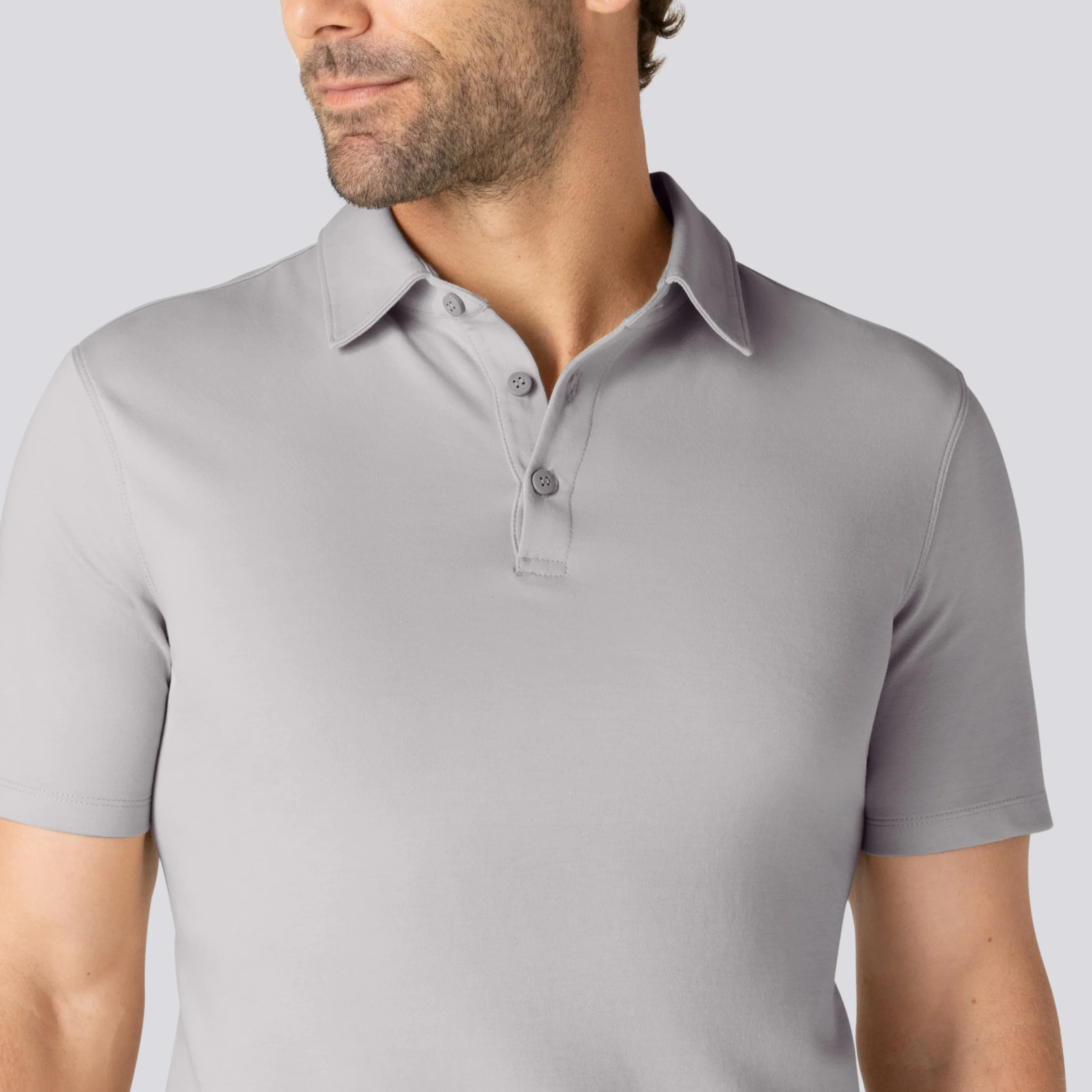Tech Polo -- Ice Gray - Image 4