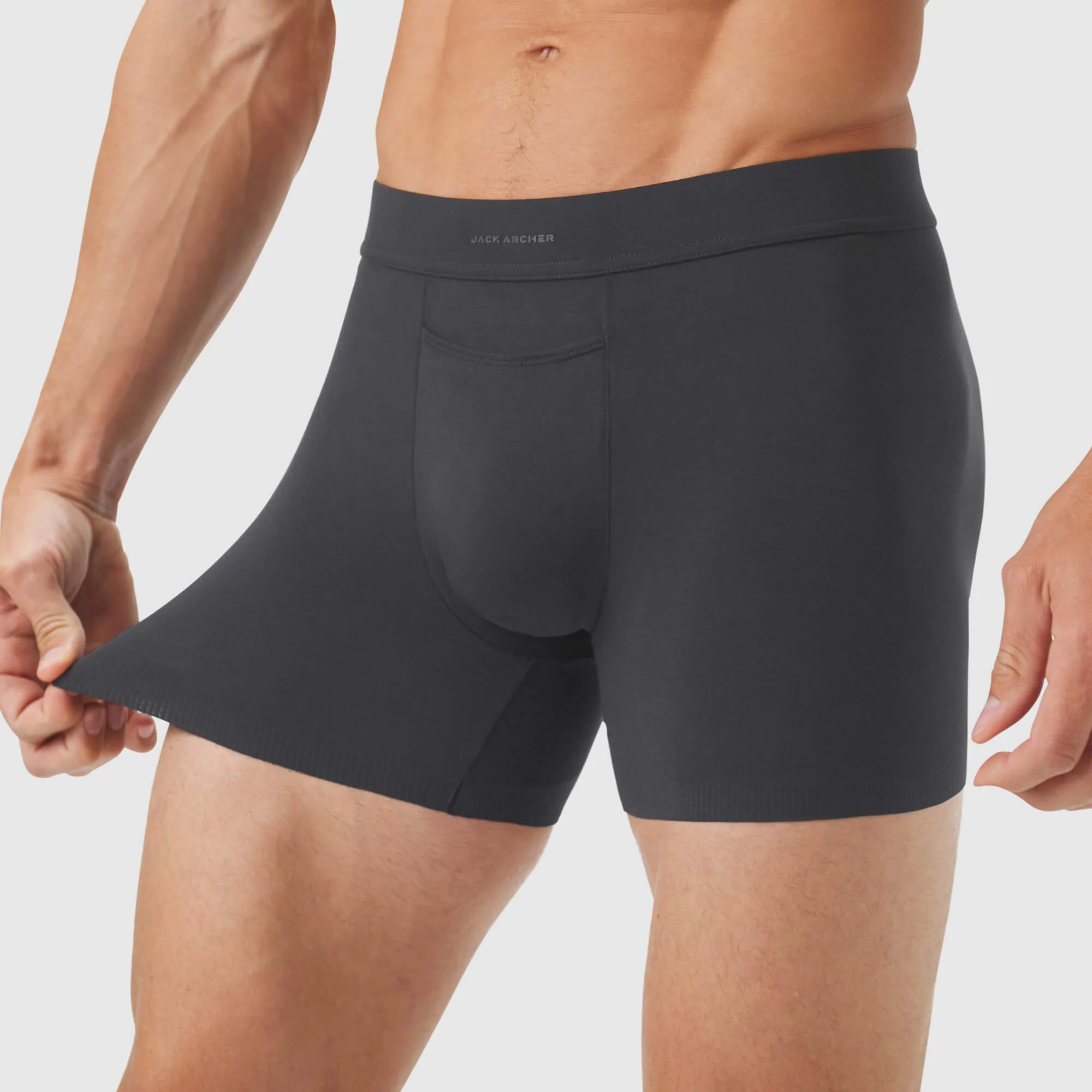 Jetsetter Boxer Brief 5" -- Charcoal Gray - Image 3