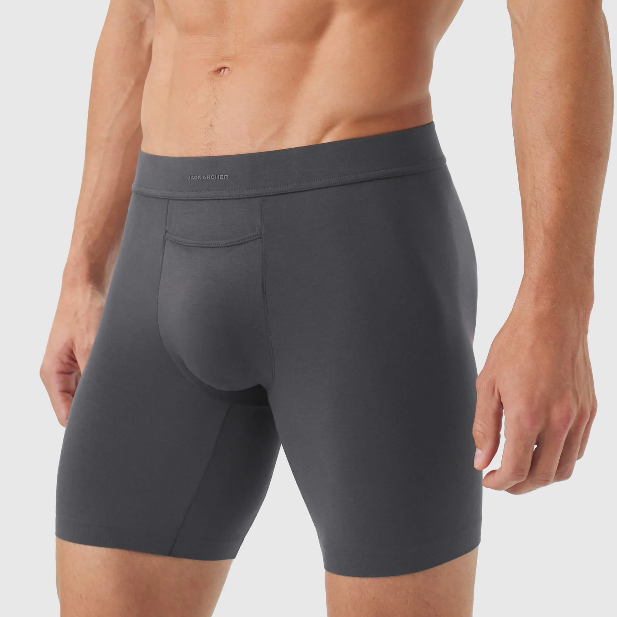 Jetsetter Boxer Brief 8" -- Charcoal Gray - Image 3
