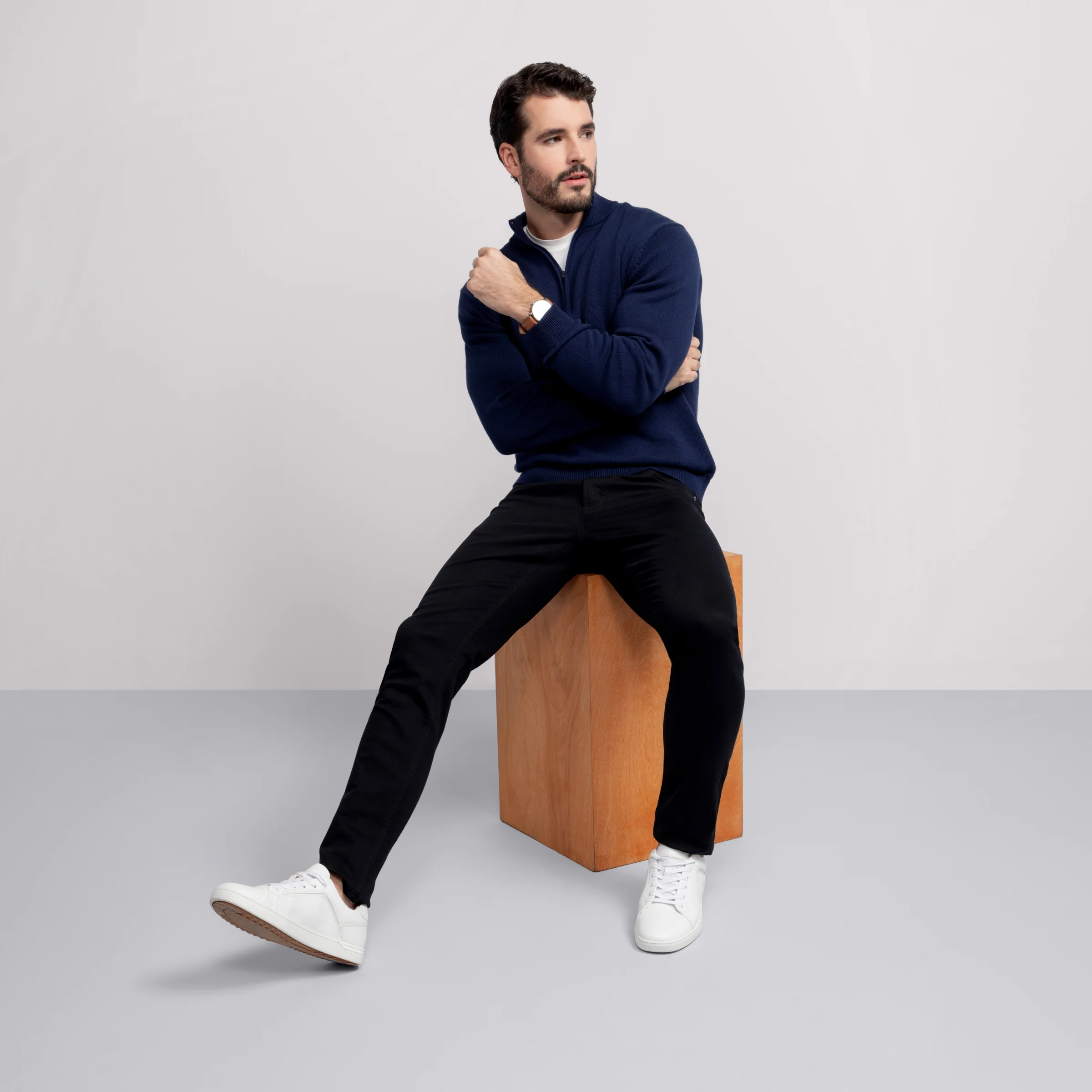 Jetsetter Quarter-Zip Sweater -- Navy - Image 5