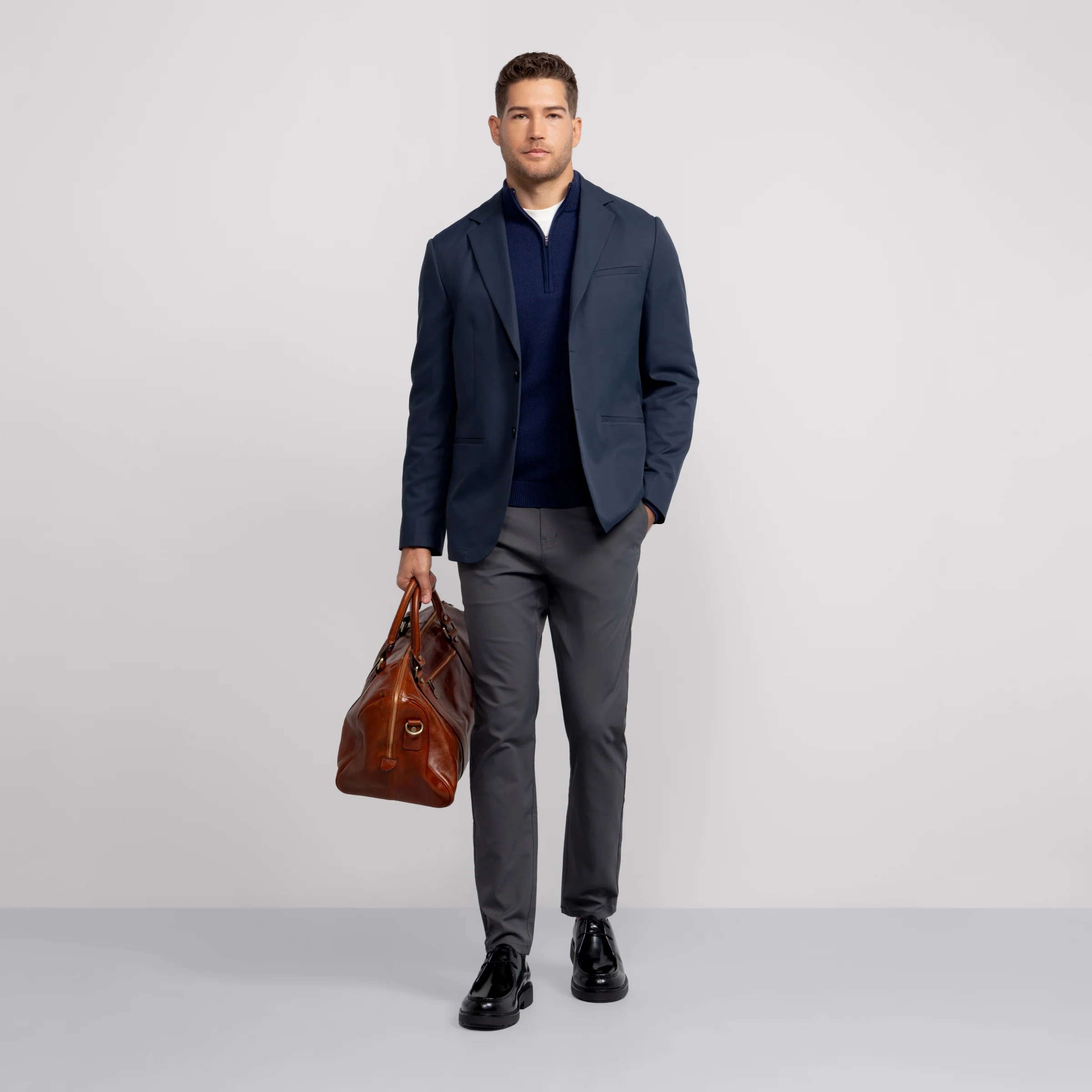 Jetsetter Quarter-Zip Sweater -- Navy - Image 6