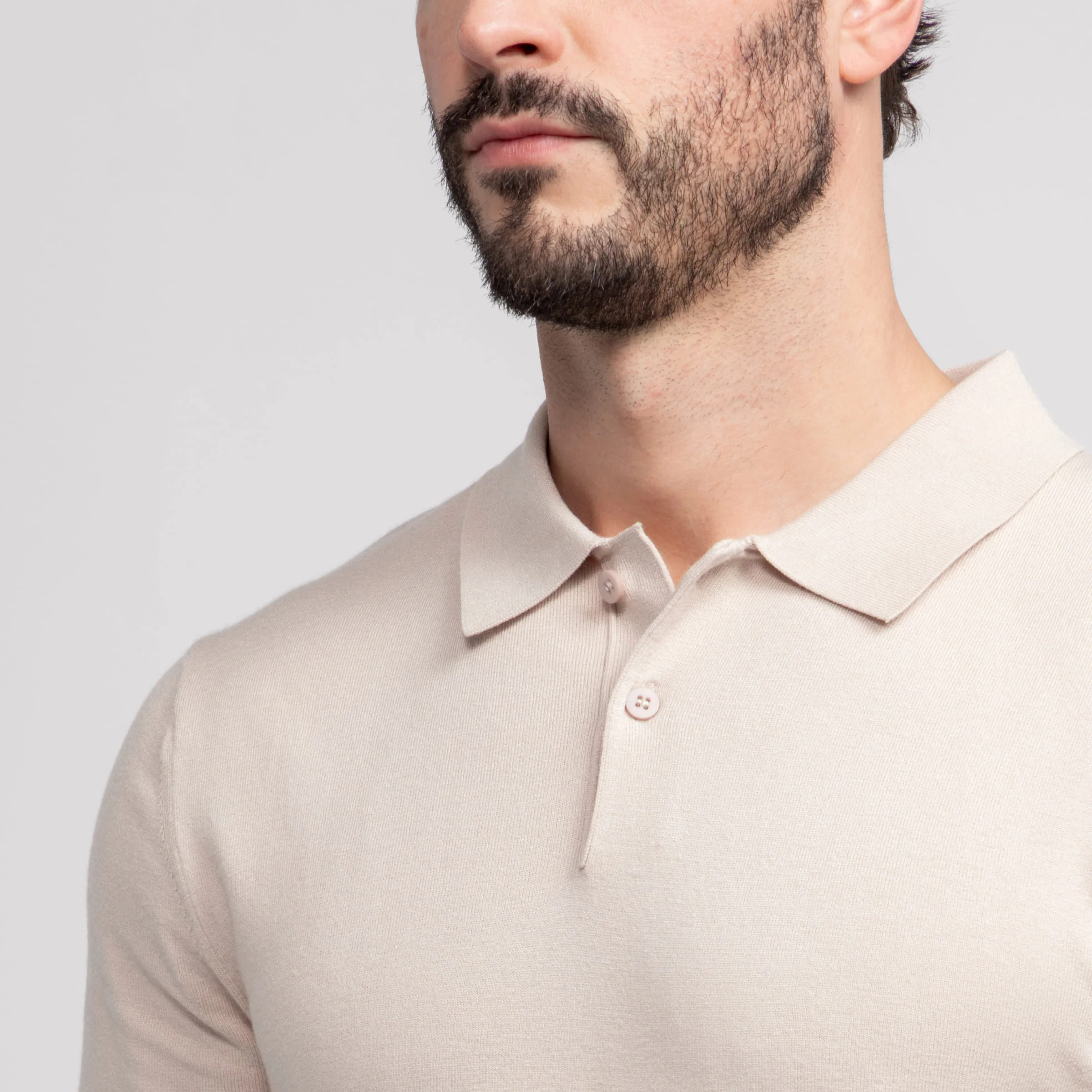 Legacy Polo Sweater -- Beige - Image 4