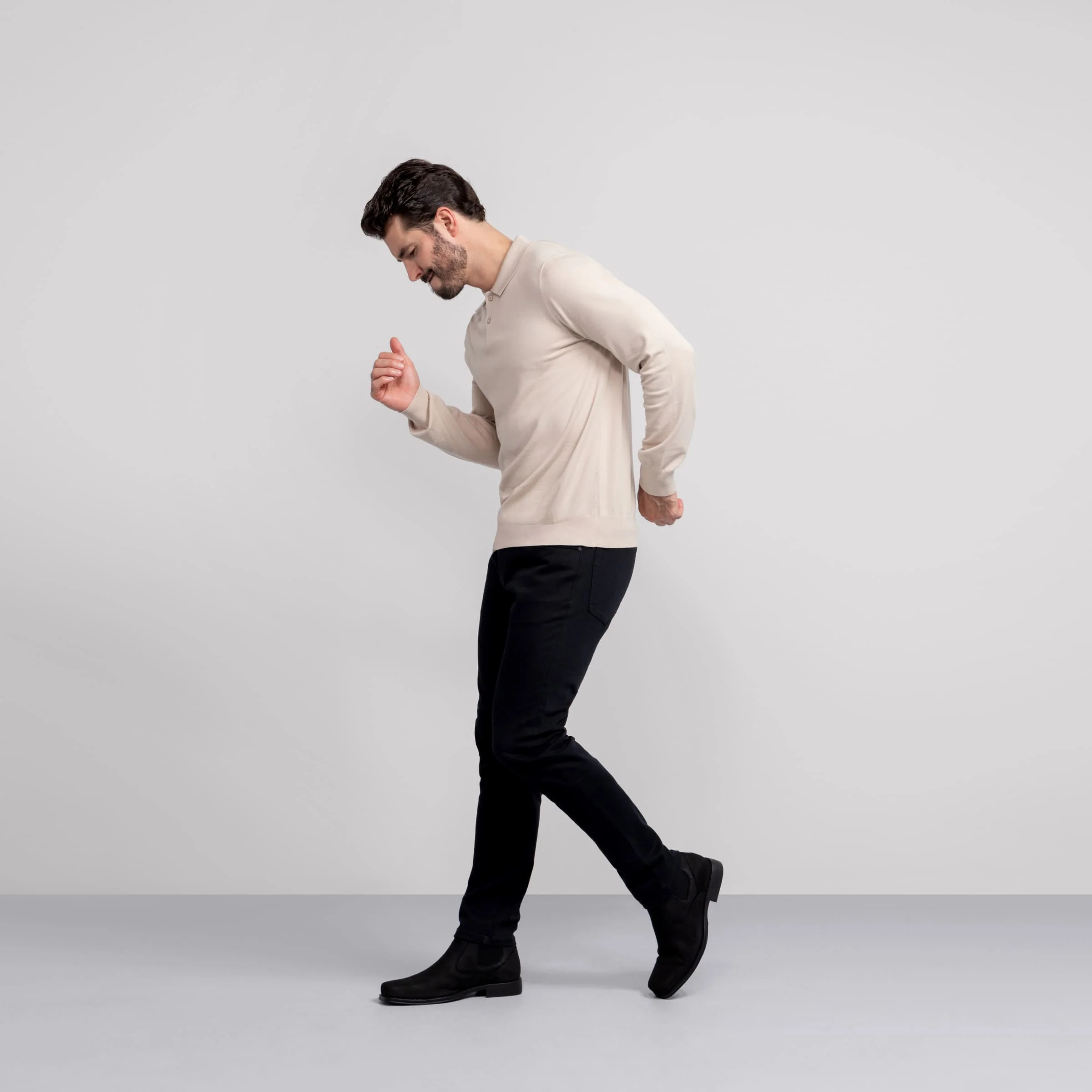 Legacy Polo Sweater -- Beige - Image 6
