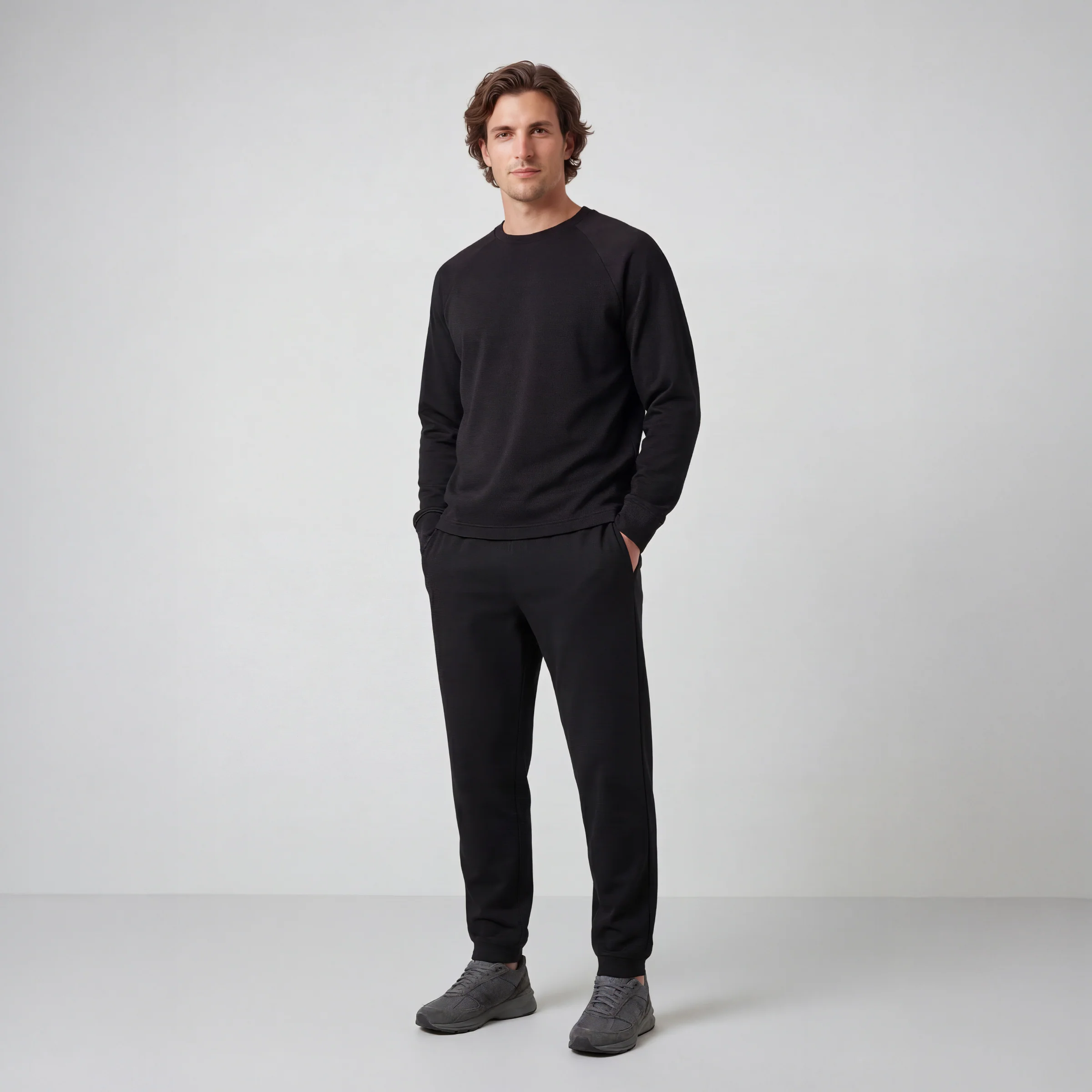 Sandwash Crewneck -- True Black - Image 3